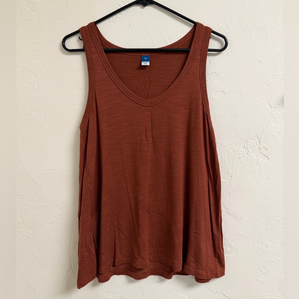 Old Navy Rust V-Neck Tank Top
